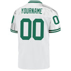 Custom White Kelly Green Mesh Authentic Throwback Football Jersey photo 3