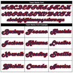 Custom White Red-Navy Mesh Authentic Throwback Football Jersey photo 4