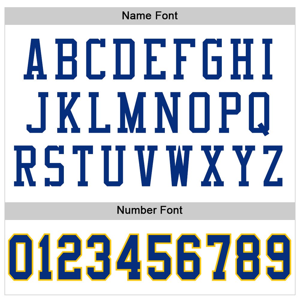 Custom White Royal-Gold Mesh Authentic Throwback Football Jersey photo 2