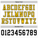Custom White Black-Gold Mesh Authentic Throwback Football Jersey photo 3