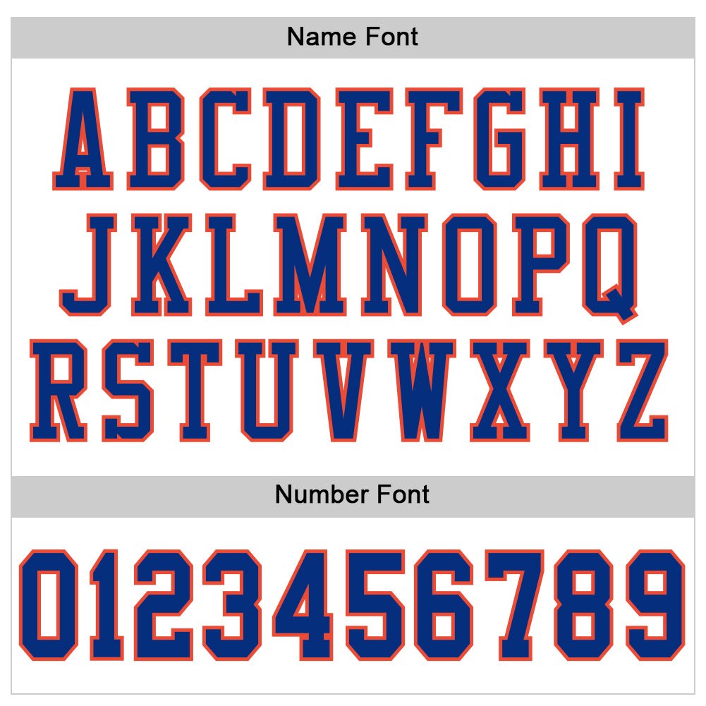 Custom White Royal-Orange Mesh Authentic Throwback Football Jersey photo 3