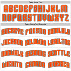 Custom White Orange Pinstripe Orange-Black Authentic Basketball Jersey photo 2