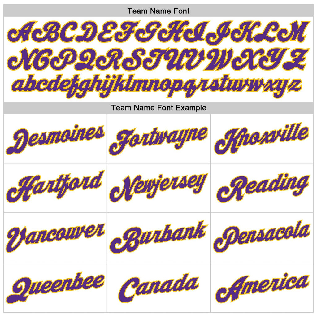 Custom White Purple Pinstripe Purple-Gold Authentic Basketball Jersey photo 2
