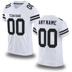 Custom White Black-Silver Mesh Authentic Football Jersey