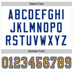 Custom White Old Gold-Royal Mesh Authentic Football Jersey photo 3