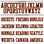 Custom White Brown-Orange Mesh Authentic Football Jersey photo 2