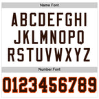 Custom White Brown-Orange Mesh Authentic Football Jersey photo 3