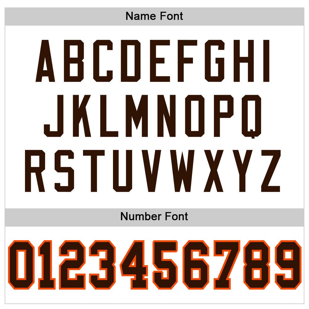 Custom White Brown-Orange Mesh Authentic Football Jersey photo 3