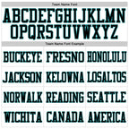 Custom White Black-Aqua Mesh Authentic Football Jersey photo 2