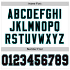 Custom White Black-Aqua Mesh Authentic Football Jersey photo 3
