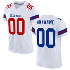 Custom White Royal-Red Mesh Authentic Football Jersey