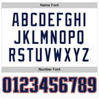 Custom White Navy-Scarlet Mesh Authentic Football Jersey photo 3