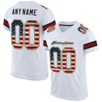 Custom White Vintage USA Flag-Black Mesh Authentic Football Jersey photo 1