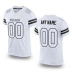 Custom White White-Black Mesh Authentic Football Jersey