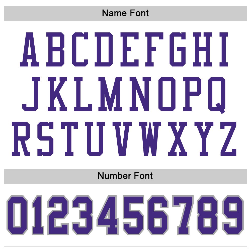 Custom White Purple-Gray Mesh Authentic Football Jersey photo 3