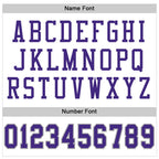 Custom White Purple-Gray Mesh Authentic Football Jersey photo 3