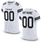 Custom White Black Mesh Authentic Football Jersey