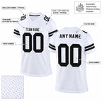 Custom White Mesh Authentic Football Jersey with Black Lettering Design 0635 customization guide
