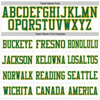 Custom White Kelly Green-Gold Mesh Authentic Football Jersey photo 2