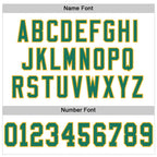 Custom White Kelly Green-Gold Mesh Authentic Football Jersey photo 3