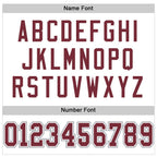 Custom White Burgundy-Gray Mesh Authentic Football Jersey photo 3