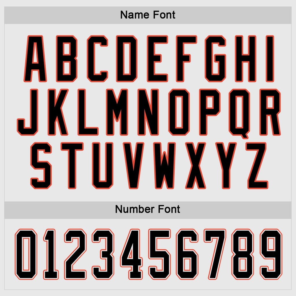 Custom White Black-Orange Hockey Jersey photo 2
