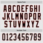 Custom White Black-Orange Hockey Jersey photo 2