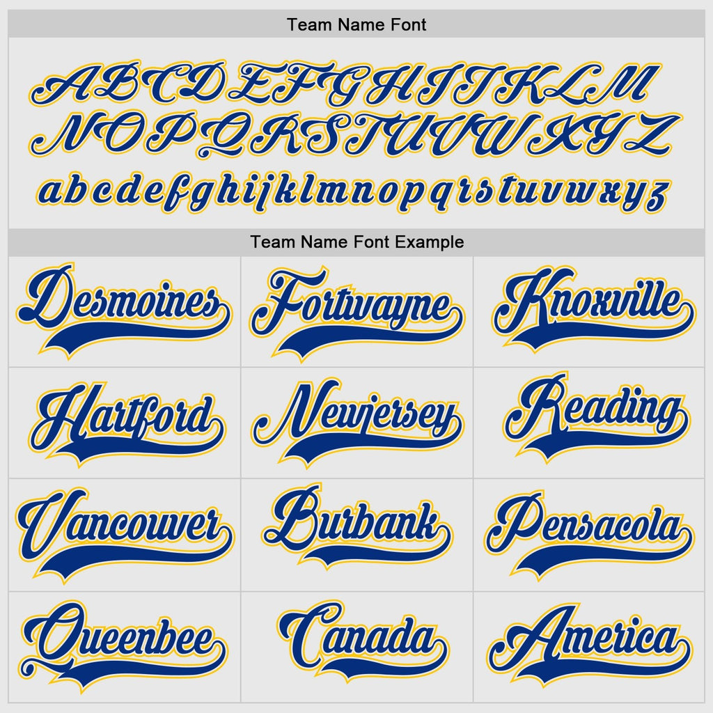 Custom White Royal-Gold Hockey Jersey photo 4