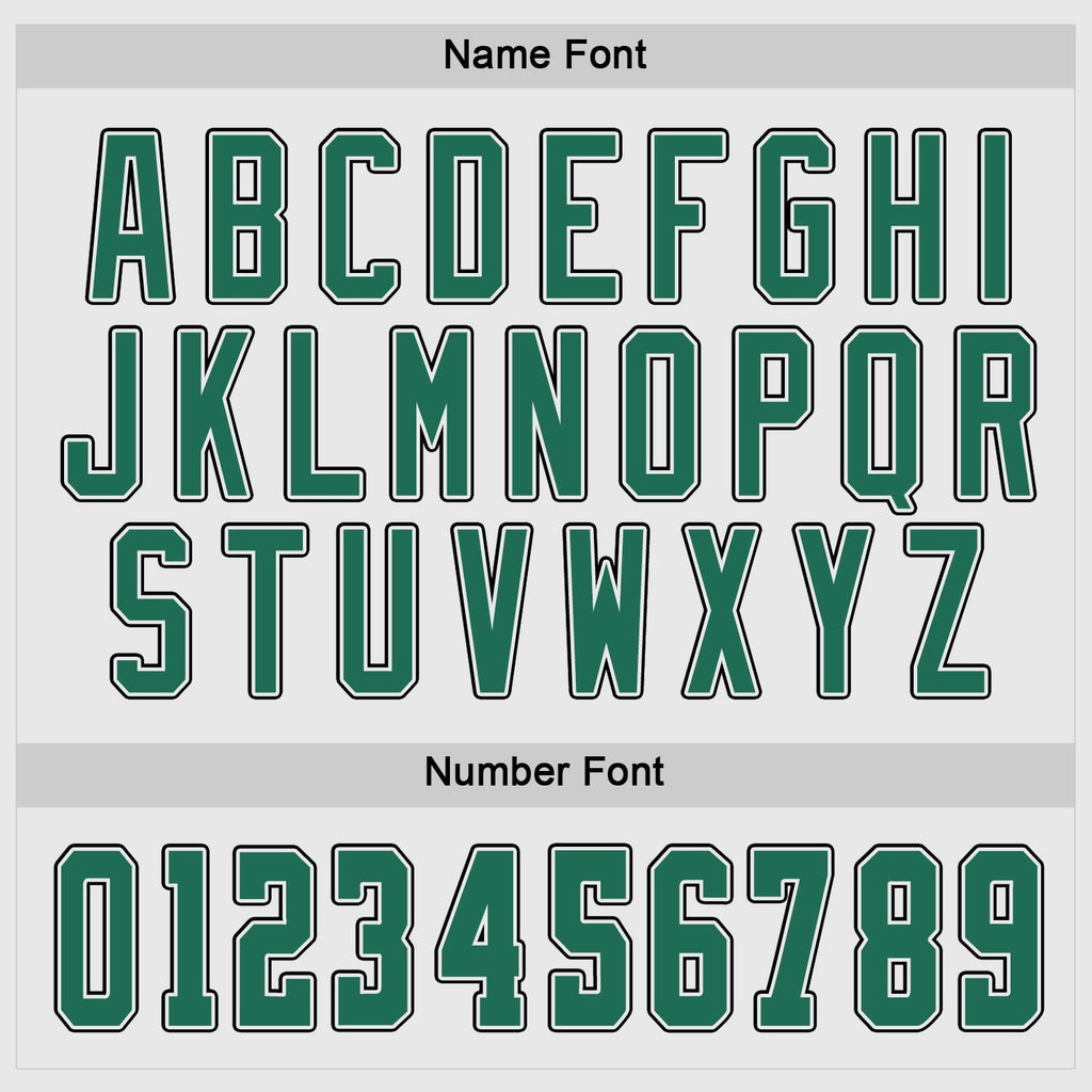 Custom White Kelly Green-Black Hockey Jersey photo 2