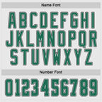 Custom White Kelly Green-Black Hockey Jersey photo 2