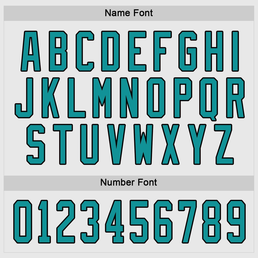 Custom White Aqua-Black Hockey Jersey photo 2