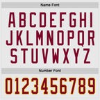 Custom White Maroon-Gold Hockey Jersey photo 2