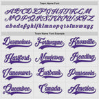 Custom White Purple-Gray Hockey Jersey photo 3