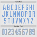 Custom White Gray-Light Blue Hockey Jersey photo 2