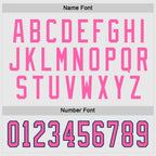 Custom White Pink-Light Blue Hockey Jersey photo 2