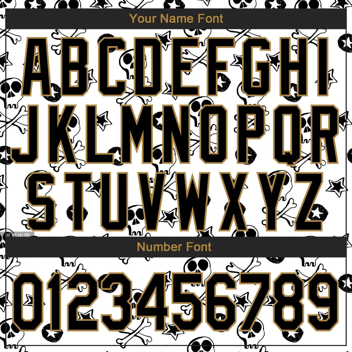 Custom Stitched White Black-Old Gold 3D Skull Fashion Sports Pullover Sweatshirt Hoodie photo 3