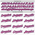Custom White Black Pinstripe Pink-Light Blue Sports Pants photo 3