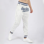 Custom White Navy Pinstripe Navy-White Sports Pants photo 2