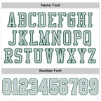 Custom White Silver-Green Mesh Authentic Football Jersey photo 2