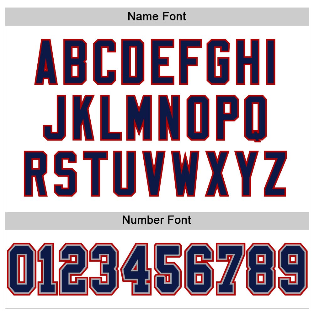 Custom White Navy-Red Mesh Authentic Football Jersey photo 3