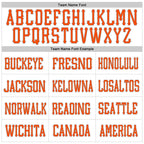 Custom White Orange-Gray Mesh Authentic Football Jersey photo 2