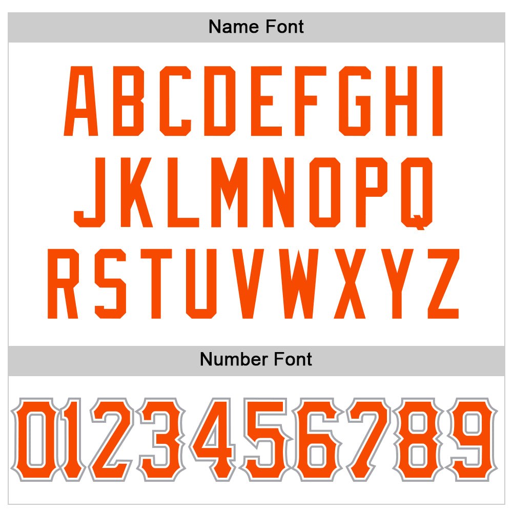 Custom White Orange-Gray Mesh Authentic Football Jersey photo 3