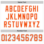 Custom White Orange-Gray Mesh Authentic Football Jersey photo 3