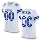 Custom White White-Royal Mesh Authentic Football Jersey