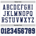 Custom White Navy-White Mesh Authentic Football Jersey photo 3