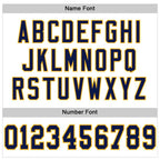Custom White Navy-Gold Mesh Authentic Football Jersey photo 3