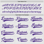 Custom White Purple Hockey Jersey photo 3