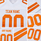Custom White Texas Orange Mesh Authentic Football Jersey detail