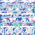 Custom White White-Light Blue 3D Pattern Design Palm Trees Authentic Basketball Shorts photo 2