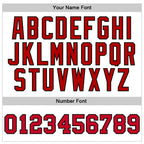Custom White Red-Black Authentic Throwback Basketball Jersey photo 2